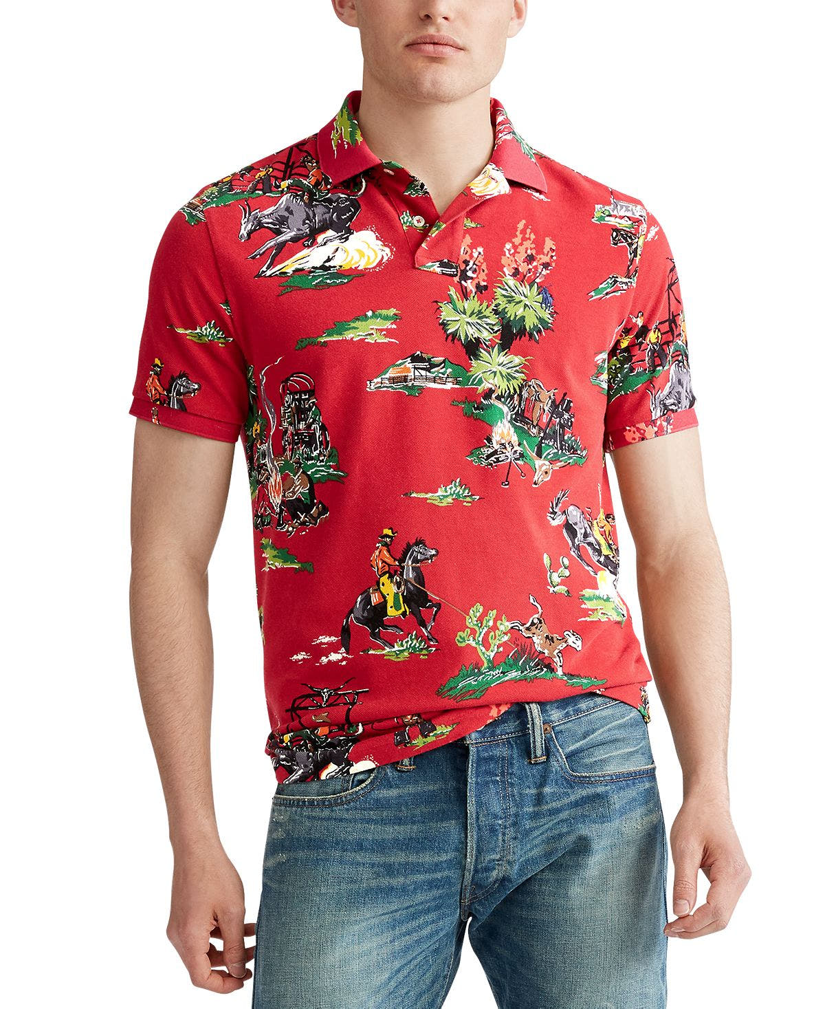 Polo Ralph Lauren Classic Fit Tropical-print Polo Shirt Western Hawaiian