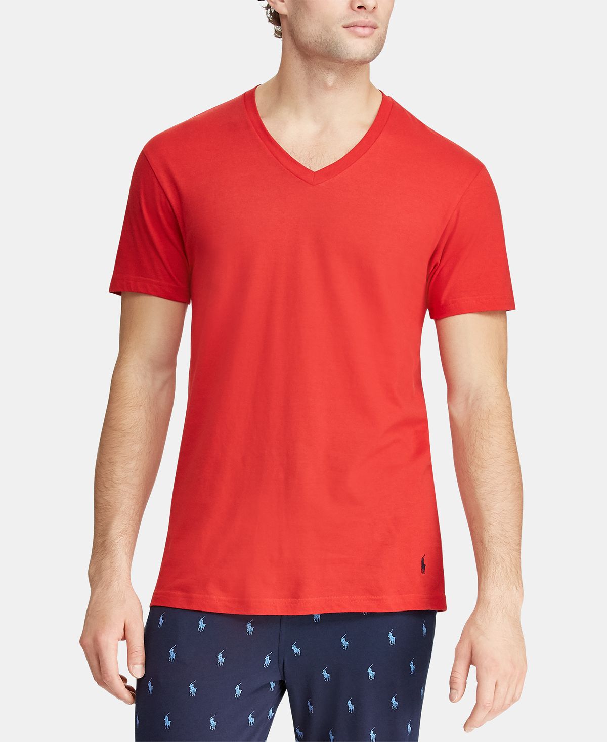 Polo Ralph Lauren Classic V-neck Cotton T-shirt 3-pk. Royal/red/navy