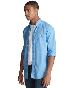 Polo Ralph Lauren Classic-fit Garment-dyed Oxford Shirt Blue Lagoon thumbnail 4