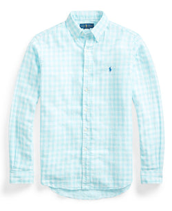 Polo Ralph Lauren Classic-fit Gingham Shirt Turquoise/white thumbnail 4