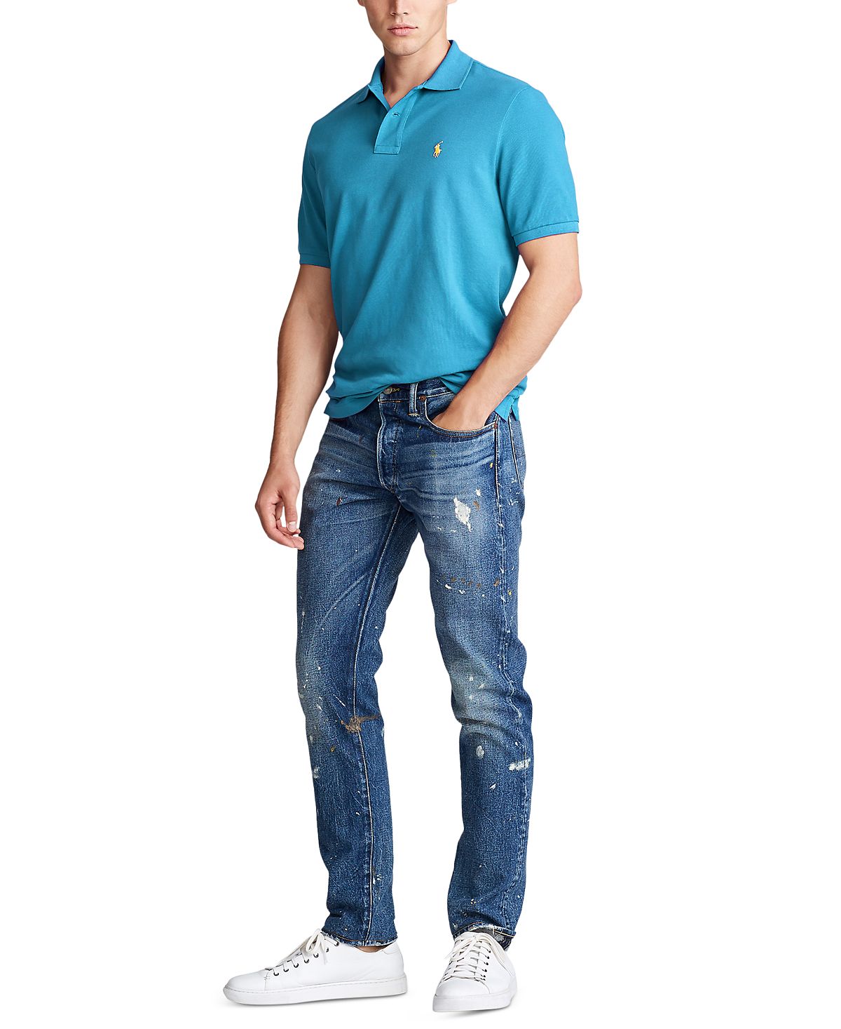 Polo Ralph Lauren Classic-fit Mesh Polo Cove Blue