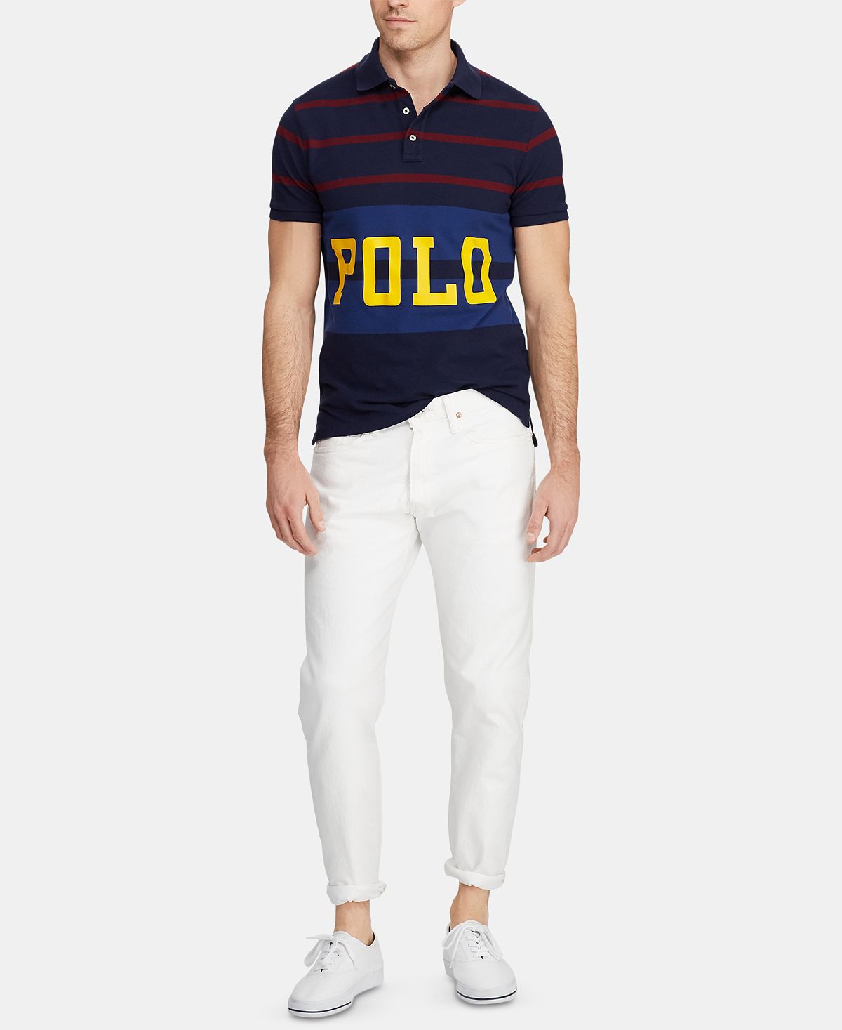 Polo Ralph Lauren Classic-fit Retro Mesh Polo Shirt Cruise Navy Multi