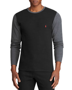 Polo Ralph Lauren Color-block Long-sleeve Crewneck Tee Black thumbnail 1