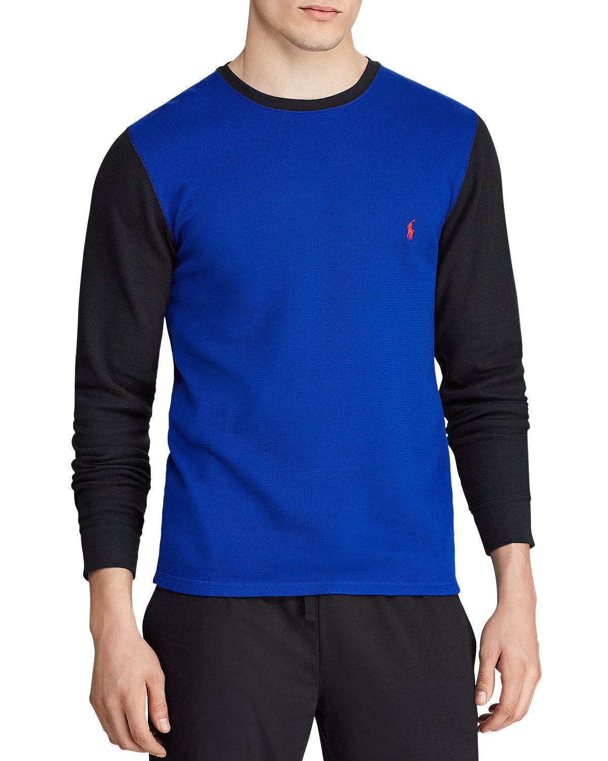 Polo Ralph Lauren Color-block Long-sleeve Crewneck Tee Royal/Black