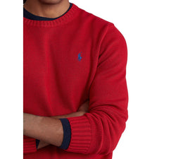 Polo Ralph Lauren Cotton Crewneck Sweater Park Avenue Red thumbnail 2