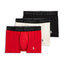 Polo Ralph Lauren Cotton Stretch 4d-flex Lightweight Trunks Pack Of 3 Red/Sand/Black