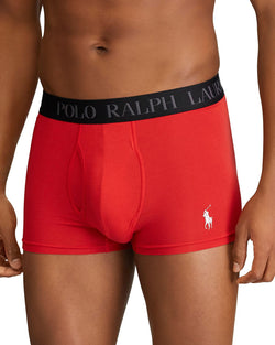 Polo Ralph Lauren Cotton Stretch 4d-flex Lightweight Trunks Pack Of 3 Red/Sand/Black thumbnail 4