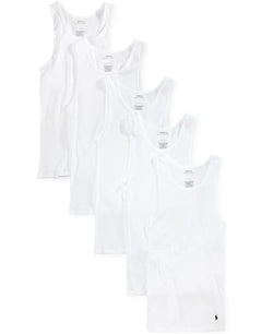 Polo Ralph Lauren Cotton Undershirt Tank Top 5-pack White thumbnail 1