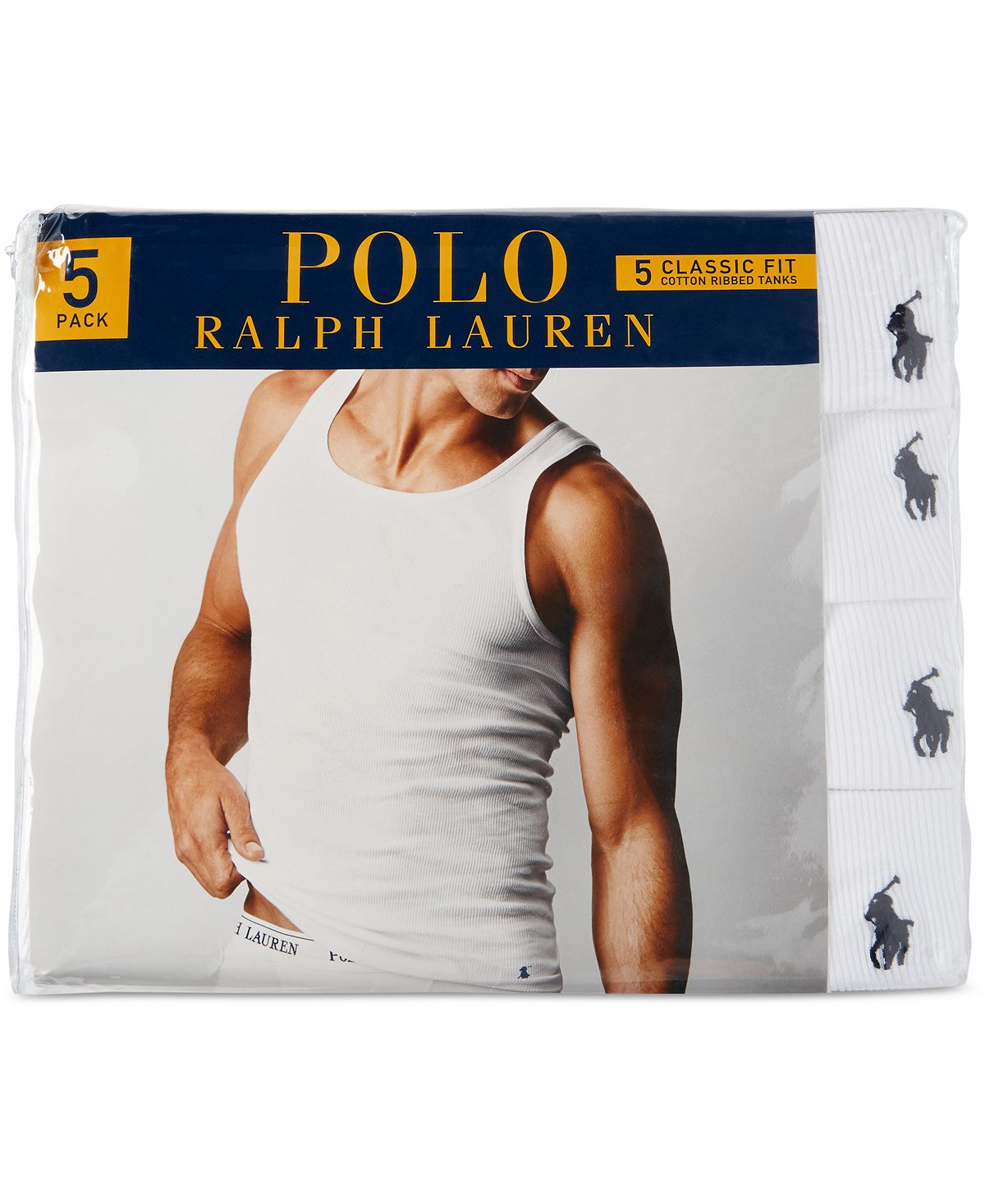 Polo Ralph Lauren Cotton Undershirt Tank Top 5-pack White