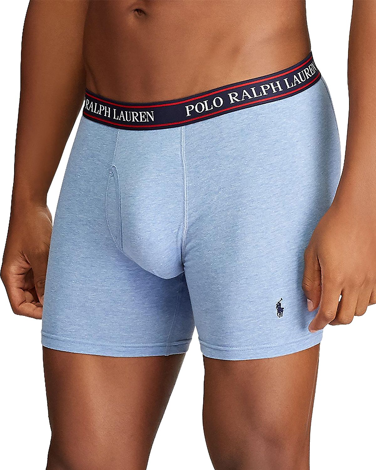 Polo Ralph Lauren Cotton-blend 4-way Stretch Classic-fit Boxer Briefs Pack Of 3 Navy/White/Light Blue