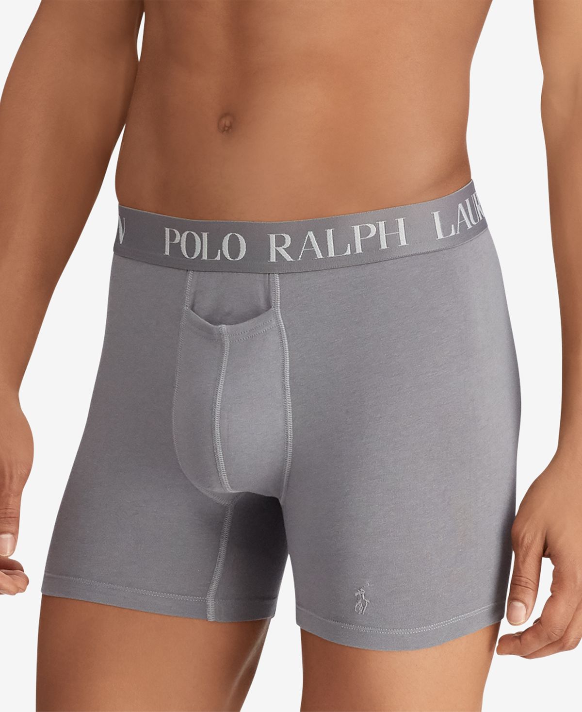 Polo Ralph Lauren Cotton/modal Blend Boxer Briefs 2-pk. Marine Grey/Polo Black