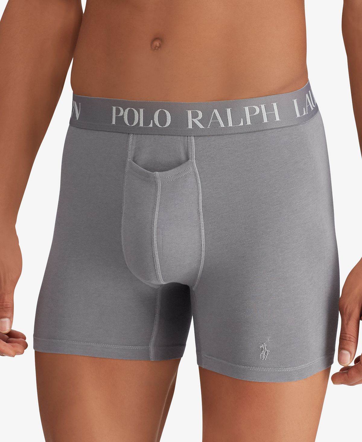 Polo Ralph Lauren Cotton/modal Blend Boxer Briefs 2-pk. Marine Grey/Polo Black