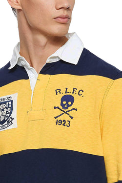 Polo Ralph Lauren Cruise Navy/Gold Bugle Big/Tall Jersey Rugby Shirt thumbnail 3