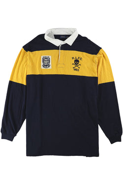 Polo Ralph Lauren Cruise Navy/Gold Bugle Big/Tall Jersey Rugby Shirt thumbnail 2