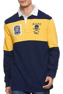 Polo Ralph Lauren Cruise Navy/Gold Bugle Big/Tall Jersey Rugby Shirt thumbnail 1