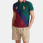 Polo Ralph Lauren Custom Slim Fit Big Pony Mesh Polo Shirt College Green Multi