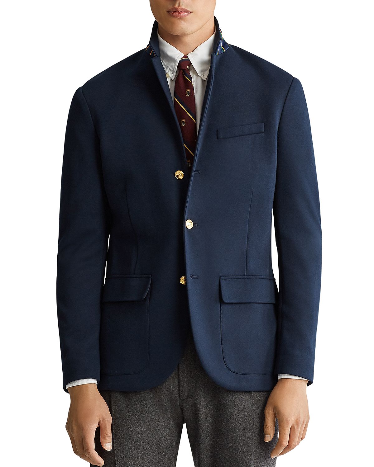Polo Ralph Lauren Double-knit Ponte Blazer Aviator Navy