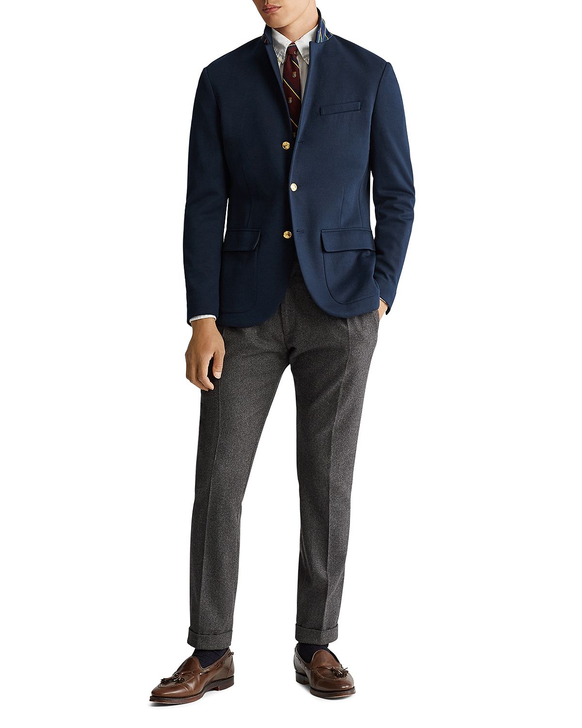 Polo Ralph Lauren Double-knit Ponte Blazer Aviator Navy