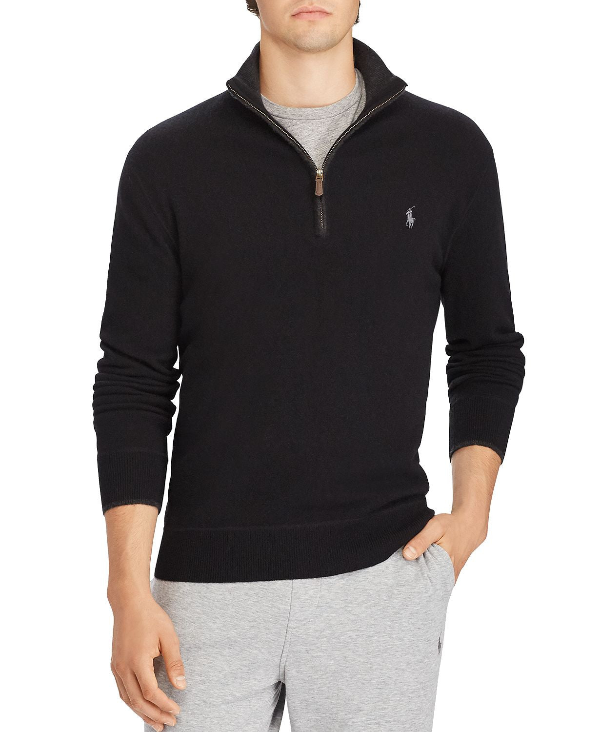 Polo Ralph Lauren Half-zip Cashmere Sweater Black