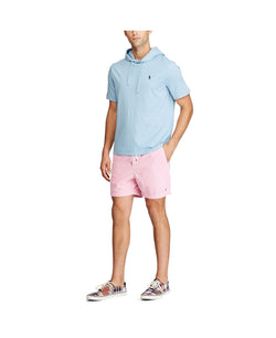 Polo Ralph Lauren Jersey Hooded T-shirt Powder Blue thumbnail 4