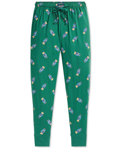 Polo Ralph Lauren Knit Allover Logo Jogger Pajama Pants Green thumbnail 2
