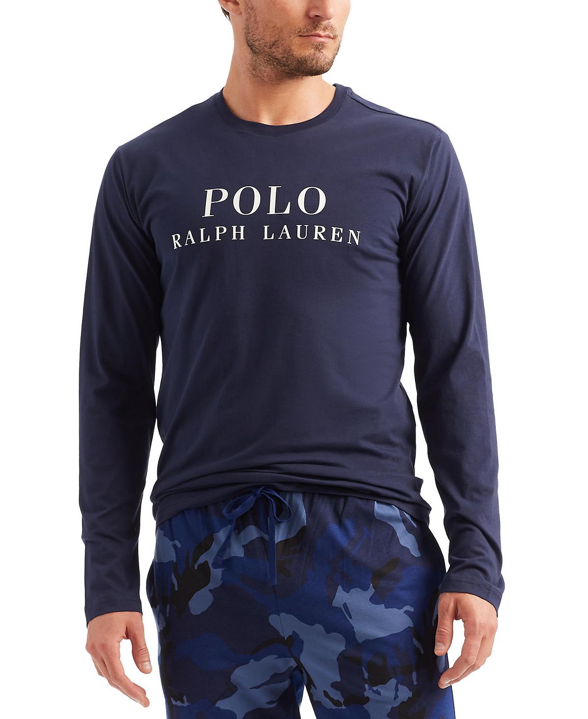 Polo Ralph Lauren Logo Long-sleeve Undershirt Cruise Navy - CheapUndies
