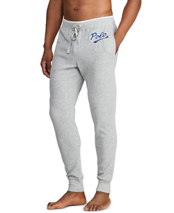 Polo Ralph Lauren Logo Script Pajama Joggers Andover Heather thumbnail 1