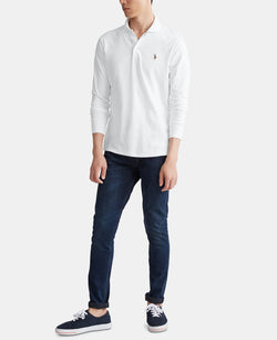 Polo Ralph Lauren Long Sleeve Soft Cotton Polo Shirt White thumbnail 3