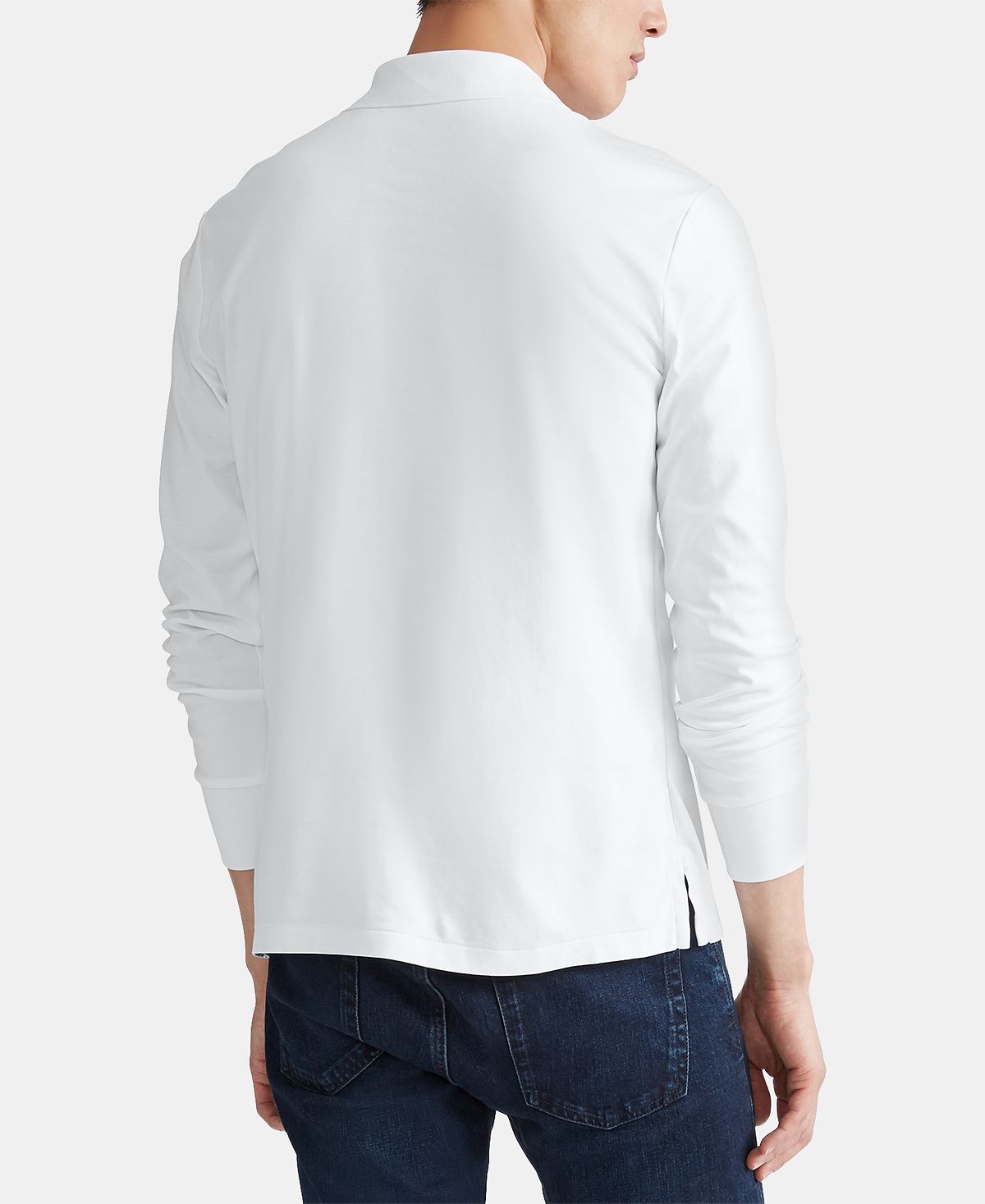 Polo Ralph Lauren Long Sleeve Soft Cotton Polo Shirt White