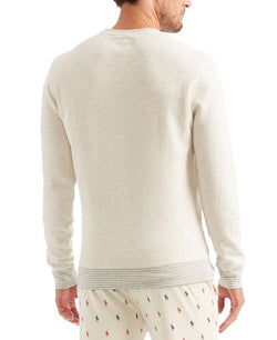 Polo Ralph Lauren Long-sleeve Graphic Waffle-knit Pajama Shirt Oatmeal Heather thumbnail 2