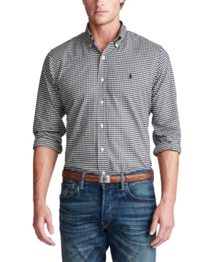 Polo Ralph Lauren Men's Classic Fit Plaid Cotton Shirt Black