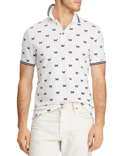 Polo Ralph Lauren Mesh Custom Slim Fit Polo Shirt White thumbnail 1