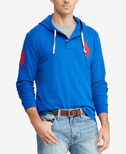 Polo Ralph Lauren Mesh Hoodie Blue Saturn thumbnail 1