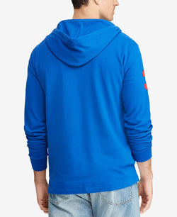 Polo Ralph Lauren Mesh Hoodie Blue Saturn thumbnail 2