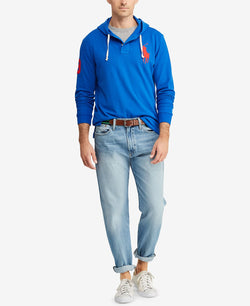 Polo Ralph Lauren Mesh Hoodie Blue Saturn thumbnail 3