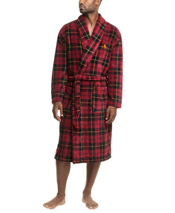 Polo Ralph Lauren Microfiber Plush Shawl Collar Robe Wallace Plaid thumbnail 1
