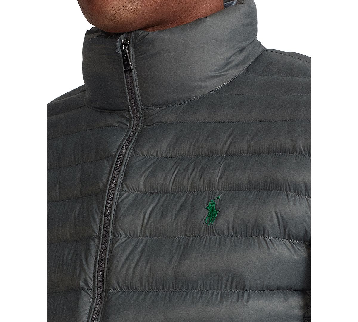 Polo Ralph Lauren Packable Quilted Jacket Charcoal Grey
