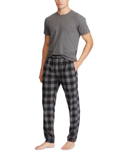 Polo Ralph Lauren Pajama Set Charcoal Buffalo Plaid thumbnail 1