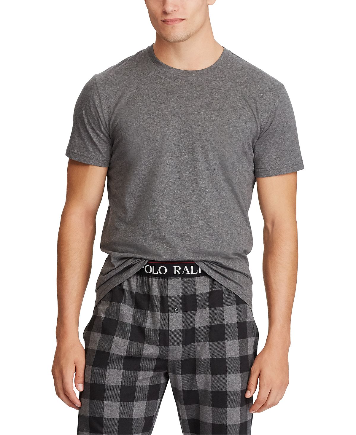 Polo Ralph Lauren Pajama Set Charcoal Buffalo Plaid