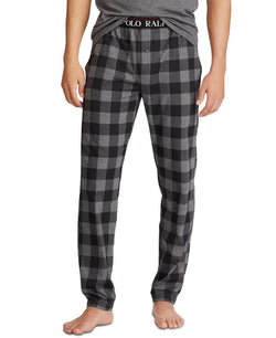 Polo Ralph Lauren Pajama Set Charcoal Buffalo Plaid thumbnail 4