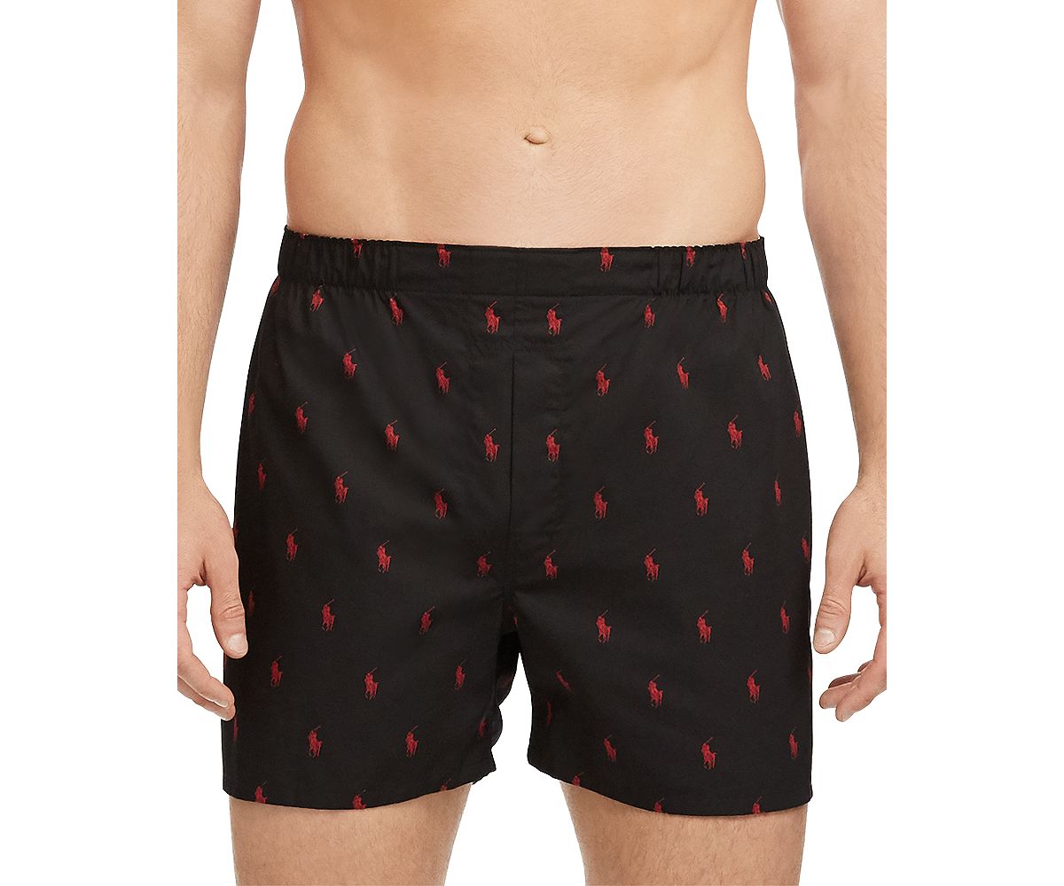 Polo Ralph Lauren Patterned Boxer Briefs Pack Of 3 Black/Red/Green