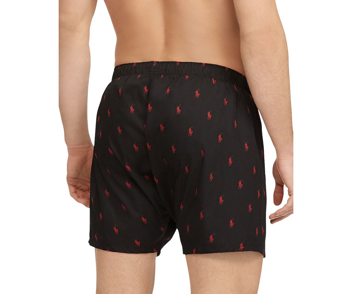 Polo Ralph Lauren Patterned Boxer Briefs Pack Of 3 Black/Red/Green