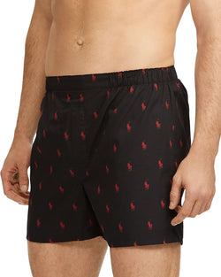 Polo Ralph Lauren Patterned Boxer Briefs Pack Of 3 Black/Red/Green thumbnail 4