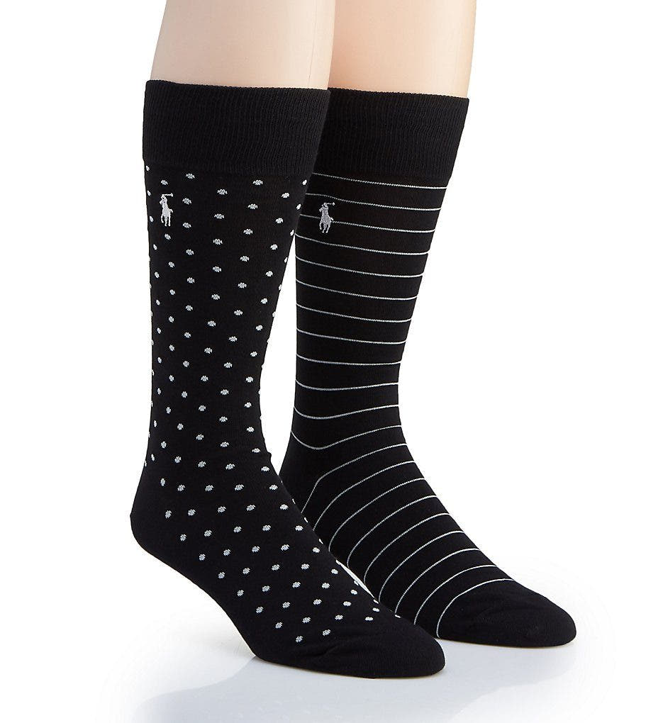 Polo Ralph Lauren Patterned Socks Pack Of 2 Black