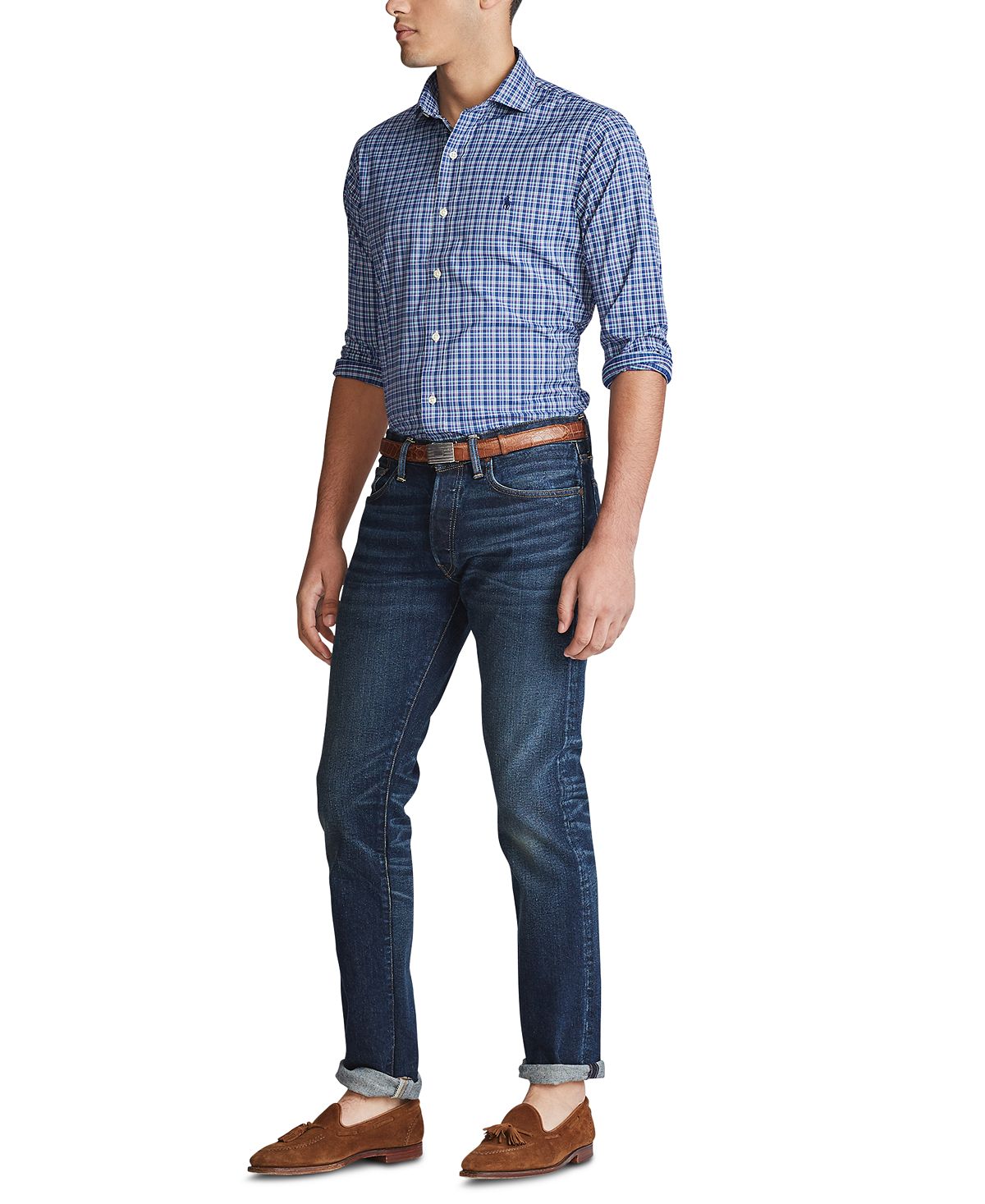 Polo Ralph Lauren Performance Twill Sport Shirt Purple/Iris Multi