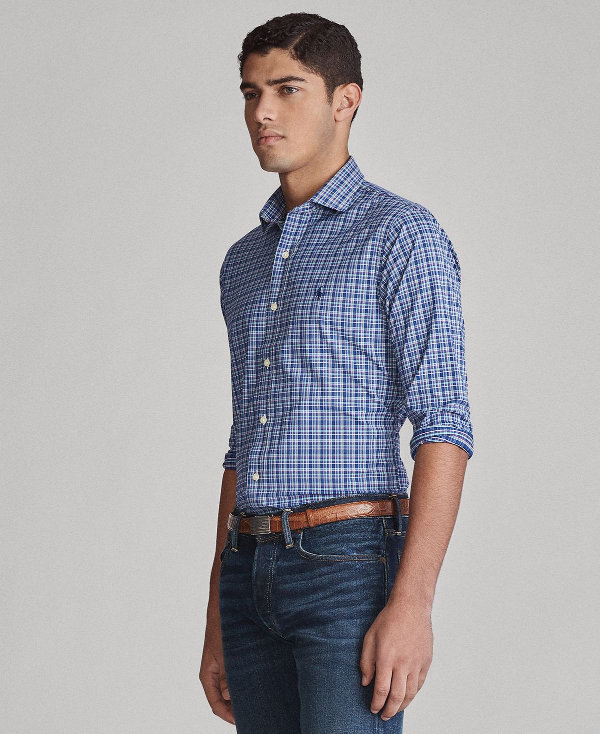 Polo Ralph Lauren Performance Twill Sport Shirt Purple/Iris Multi