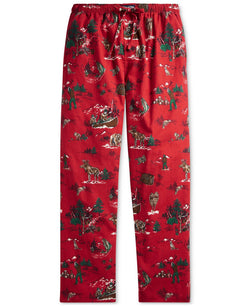 Polo Ralph Lauren Plaid Flannel Pajama Pants Red Adirondack Print thumbnail 4