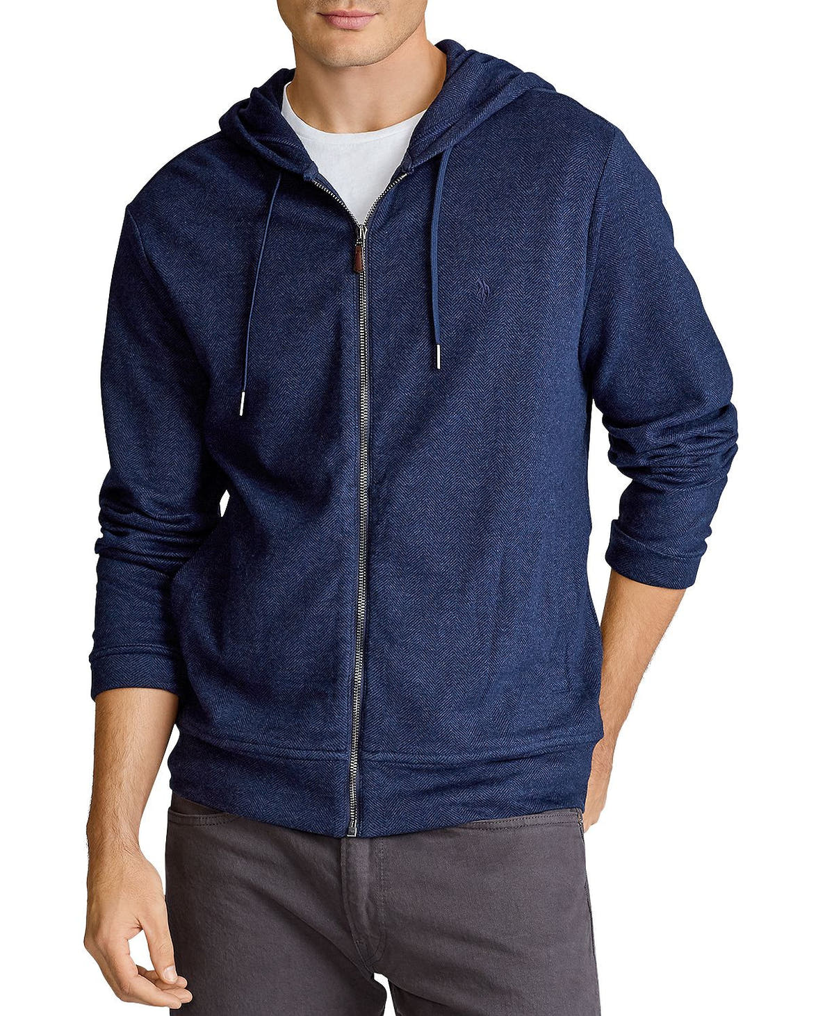 Polo Ralph Lauren Plaid Hoodie Winter Navy Heather
