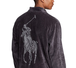 Polo Ralph Lauren Pony Velour Bathrobe Dark Slate thumbnail 3