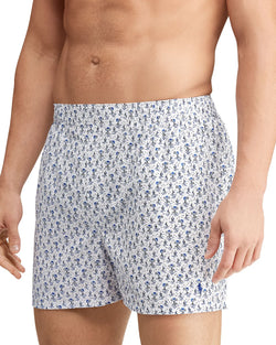 Polo Ralph Lauren Printed Boxers Pack Of 3 White/Blue thumbnail 4